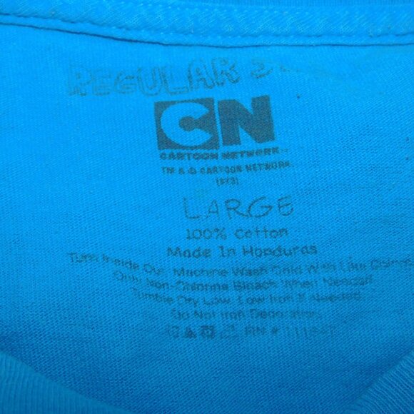 Cartoon Network Regular Show Characters Mens L Blue Graphic T Shirt - Picture 3 of 7